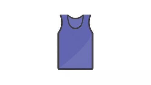 Animated Flat Design Tank Top Clothing Icon