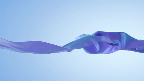 Smooth Flowing Fabric Ribbon Animation Loop