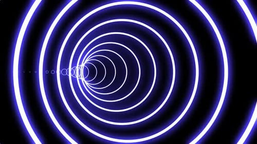 Tunnelhintergrund mit Neonlichtern Loop 3 2K