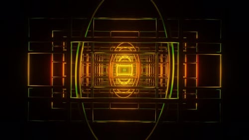 VJ Loop of Pulsing Neon Disco Pattern