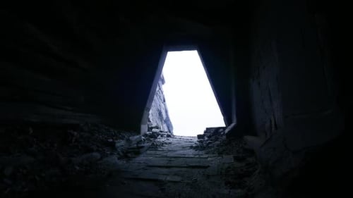 Mysterious Dark Tunnel Opening to Bright Light