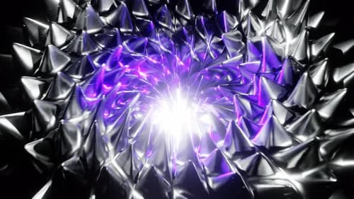Steel And Purple Predatory Fruit Background Loop Animation In 4K