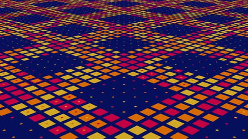 Dynamic Geometric Square Grid Pattern Animated Background