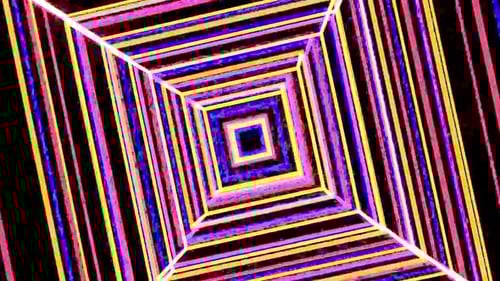 Vibrant neon square pattern