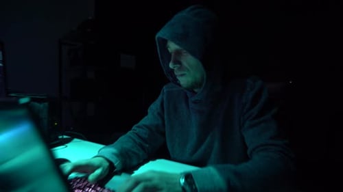 Hackers Breaking Server Using Multiple Computers and Infected Virus Ransomware Cybercrime