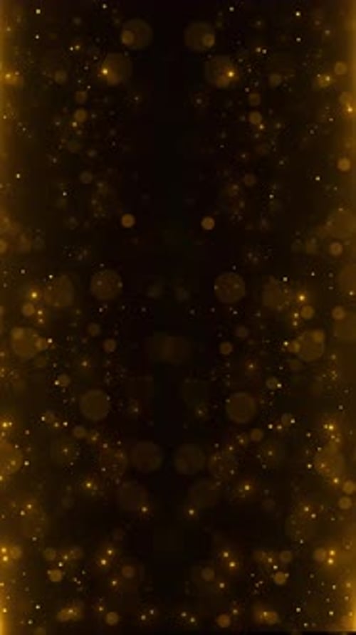 Elegant Golden Bokeh Particles Floating Overlay