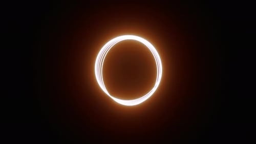 Abstract Red Circles Loop