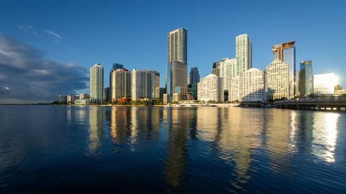 Miami Skyline in Golden Light