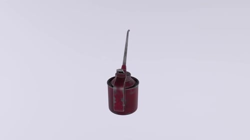 Rotating Rusty Oil Can 3D Model Animation