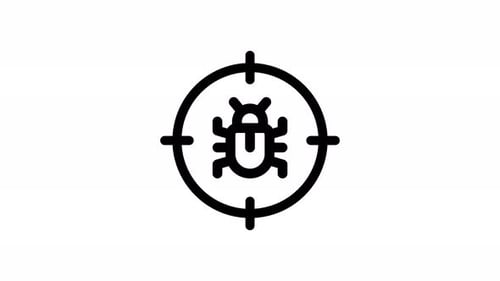 bug line icon animation