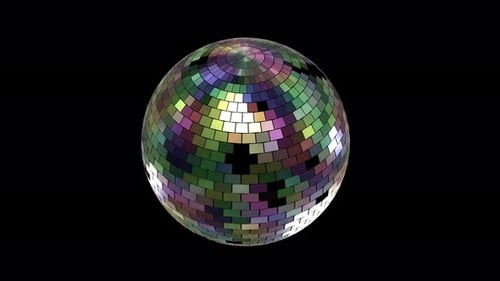 Mirror Ball Rainbow Top view 4K