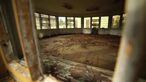 Abandoned Derelict Building Interior Showing Decay