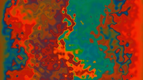 Psychedelic Abstract Fluid Color Morphing Background