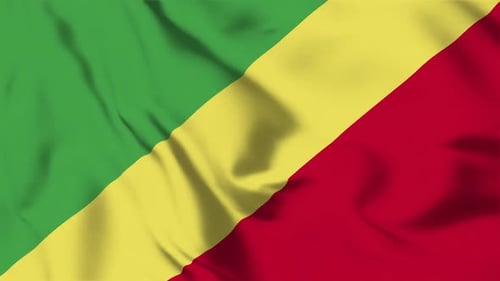 Republic of Congo Flag Waving Loop
