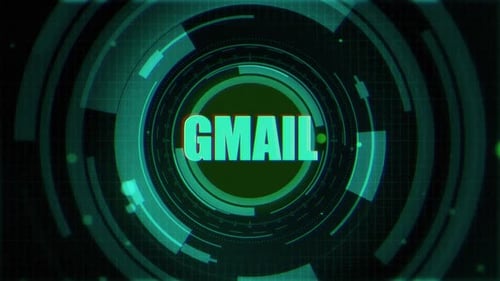 Gmail Text On Futuristic Cyberspace Background