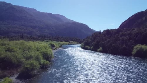 Serene River Landscape in Argentina
