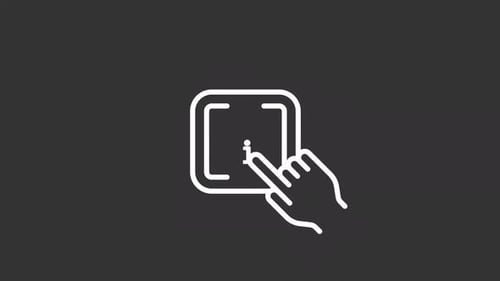 Animated Get Answer White Line Icon