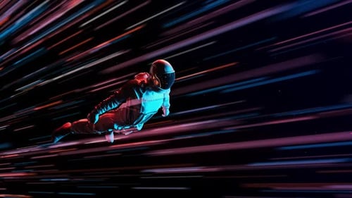Un astronaute à travers les étoiles 1080p
