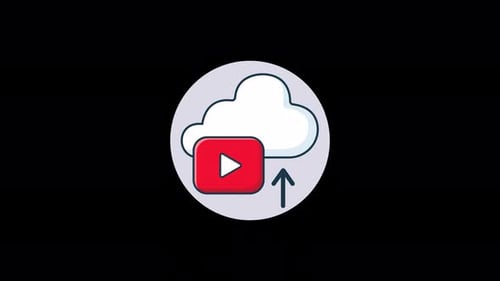 Cloud Video Upload Concept Video - Transparent