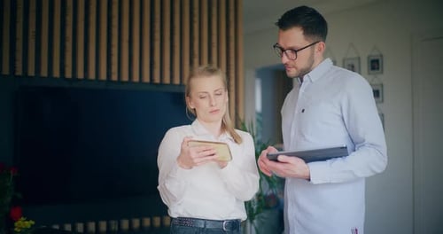 Business People Workers Talking Working in Office