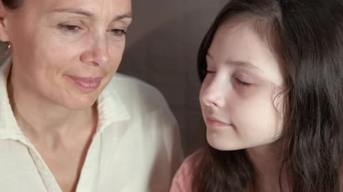 Feeling Hugs Together with Mum Inside