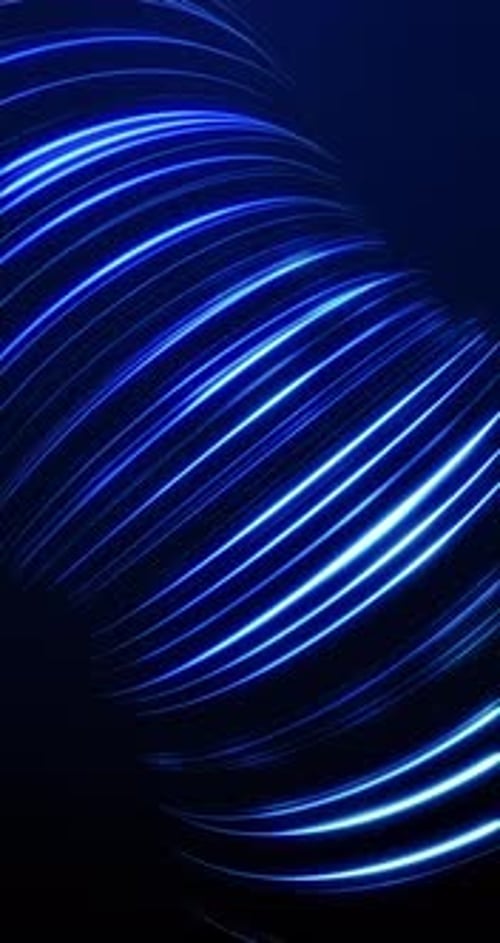 Blaue Fraktale, abgerundete Linien