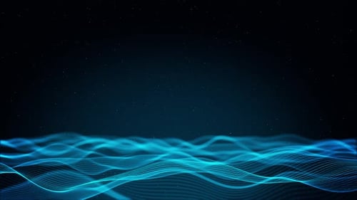 Digital Cyberspace Particles Digital Data Network Connections Crypto Currency Big Data Block Chain