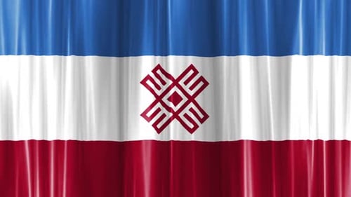 Decorative Flag Curtain Motion Background Loop