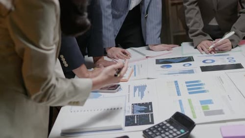 Group of teamwork businessman working and brainstorming in office