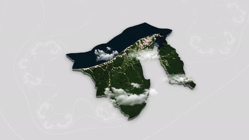 Brunei Country Map Animation 3 D