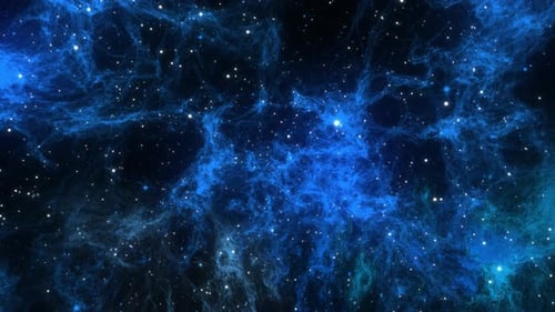 Travel through the Milky Way galaxy, stars and cosmic nebulae fly by.