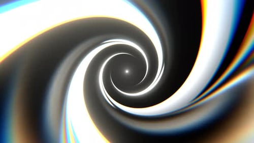 White Vivid Hypnotic Spiral Corridor Background Vj Loop I 4K