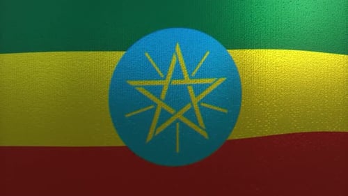 Ethiopia National Flag Waving Loopable Animation