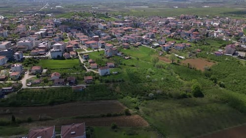 Aerial Drone Town 2K