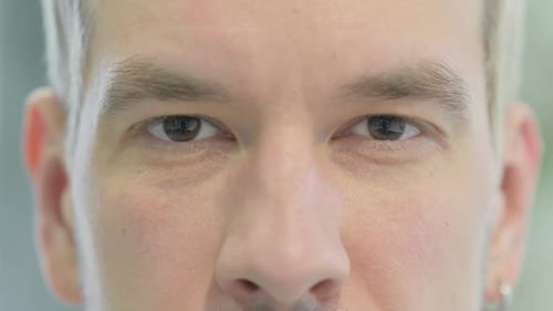 Close Up of Blinking Male Eyes
