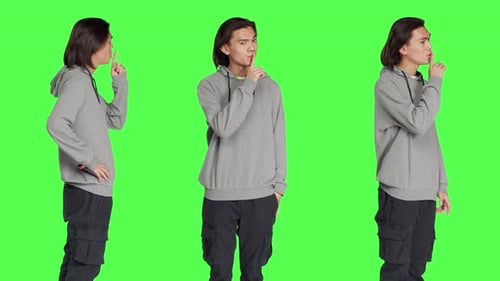 Person Doing Mute Silence Symbol