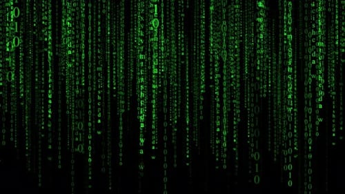 Matrix Style Digital Rain Falling Code Loop