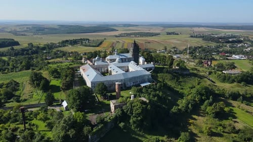 Bird's Eye View of a Historic Monastery Concept of a Place of Worship