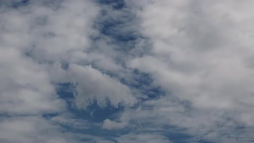 Blue Sky With White Clouds.Timelapse