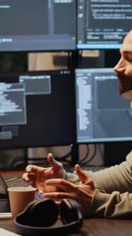 Vertikaler Video-Programmierer für Erwachsene mit Halskragen Schaumcodierung Html