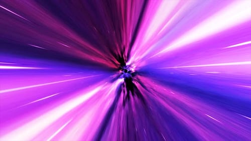 Abstract glowing space tunnel flying at high speed from bright energy futuristic high-tech lines
