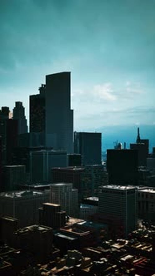 Cityscape View From Tall Building