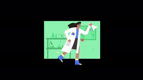 Scientist in Laboratory Holding Test Tube