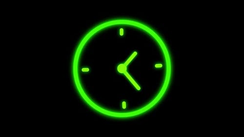 Technology Timer Analog Clock Green