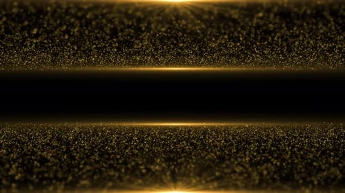 Shimmering Golden Particles Background with Elegant Light Beams Loop