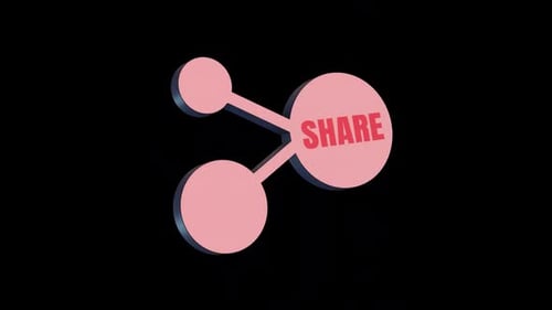 Modern 3D Share Icon Reveal