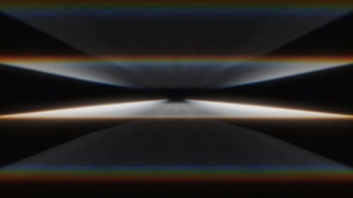 Dynamic Chromatic Horizontal Light Ray Overlay