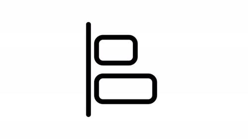 left alignment line icon animation