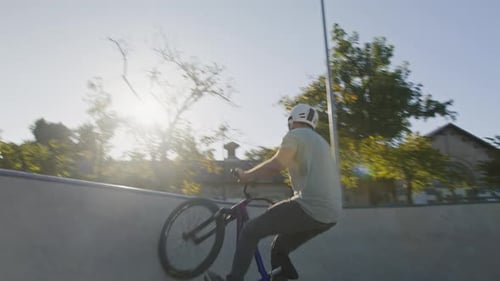 Professional Racer Exercising in Sportive Playground