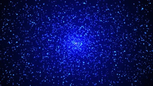 Abstract Blue Glowing Particles Dynamic Background Loop